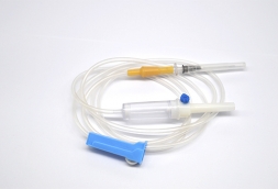 Infusion set with cylindrical injection parts